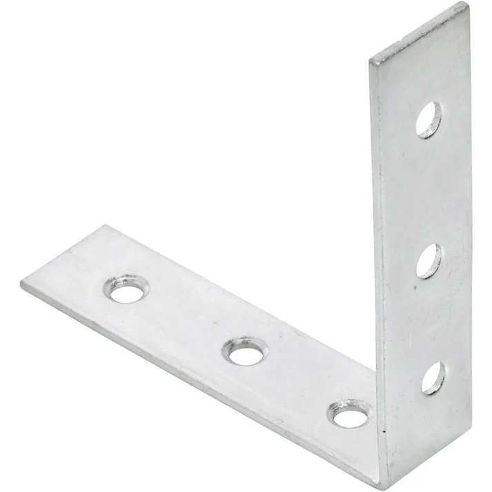 Perry 38mm No.320/PP Pack of 10 Corner Braces c/w Screws BZP-E/Galvanised