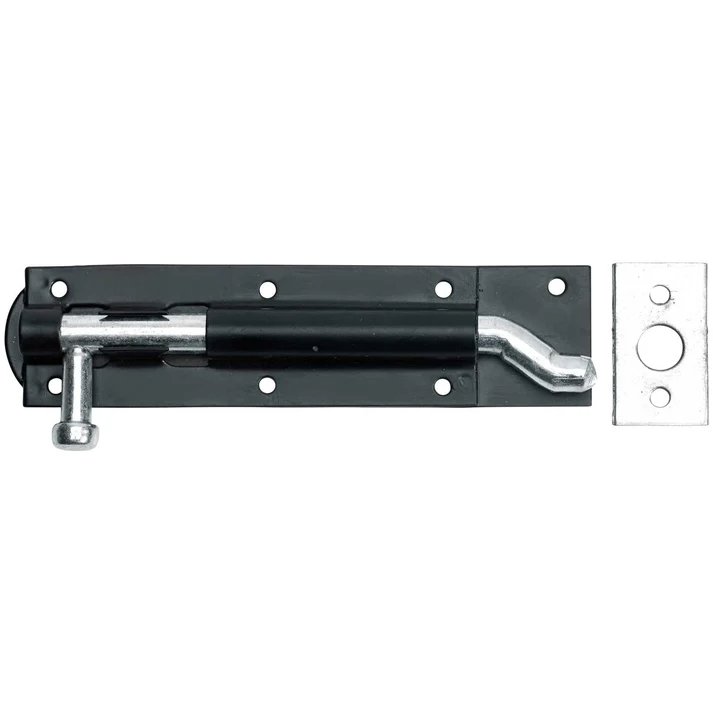 Perry 150mm 6" No.923N NECKED Enclosed Tower Bolts Black