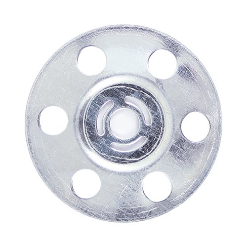 Timco 35mm Metal Insulation Discs - Galvanised - Box of 100