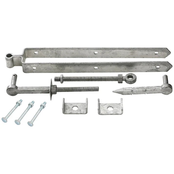 Perry 600mm 24" No.167 Adjustable Bottom Fieldgate Hinge Sets to suit 19mm dia. Pins Galvanised