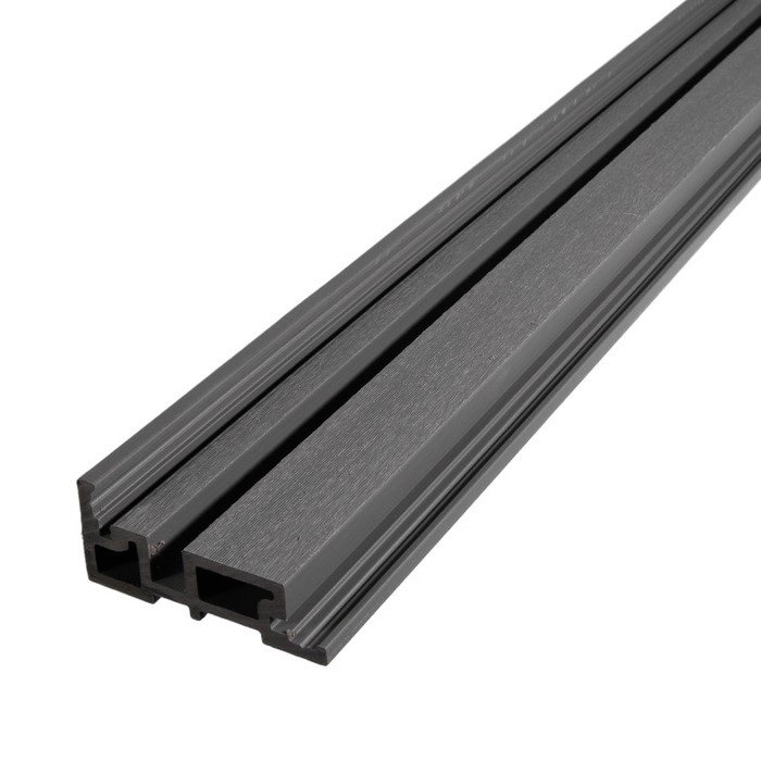 Linear Slatted Internal Corner Trim 2.9m Grey 39x89mm for Tippers Composite Cladding